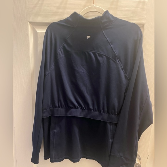 Fabletics Navy Trinity Performance Track Jacket - Picture 7 of 9